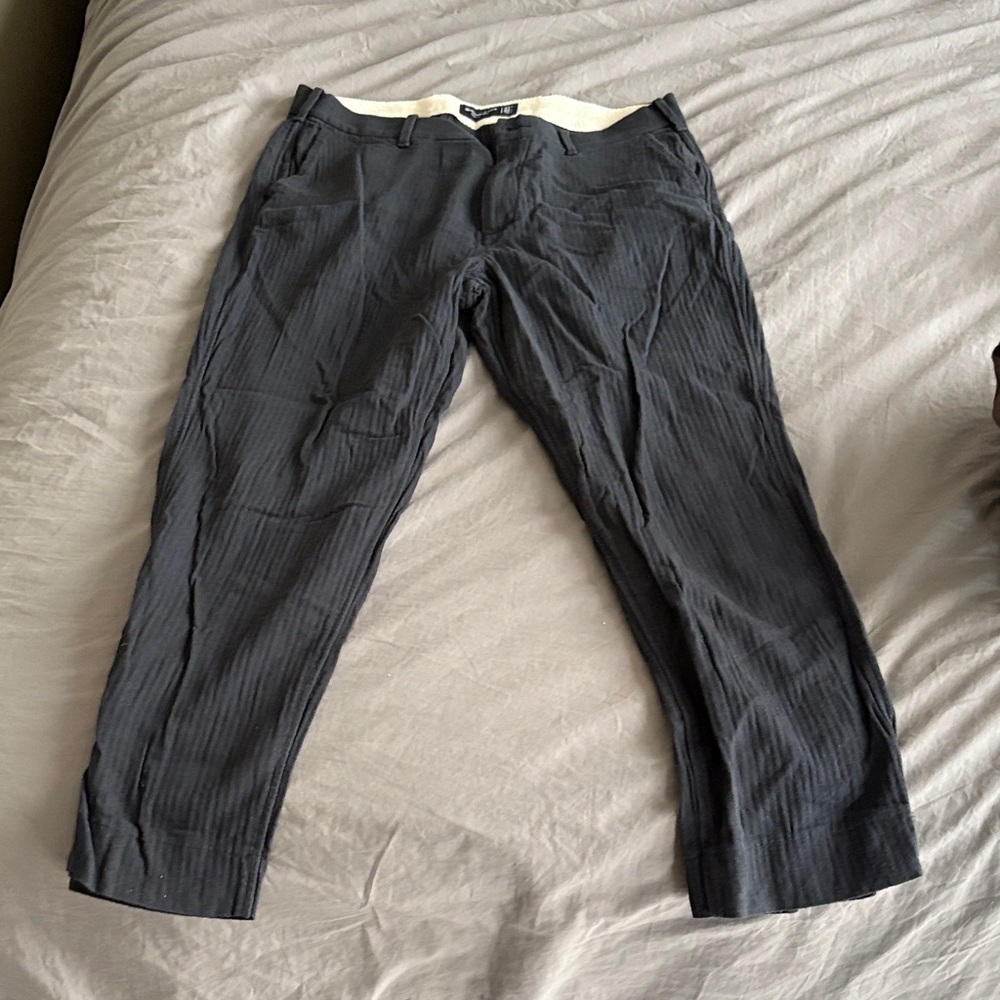 Abercrombie & Fitch Charcoal Pinstripe Dress Pants